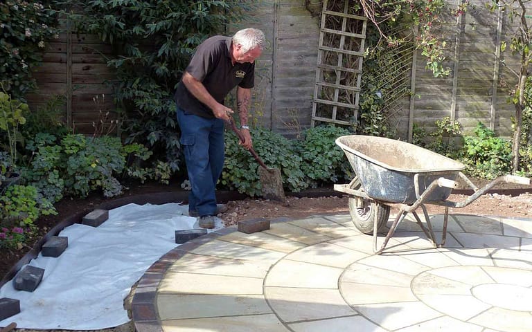 laying a patio